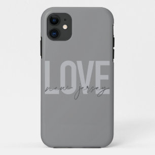 Moderne, einfache, coole, urbane Liebe New Jersey Case-Mate iPhone Hülle