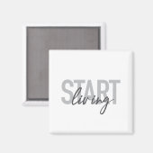Moderne, einfache, coole urbane Typografie Leben b Magnet (Vorderseite/Rückseite)