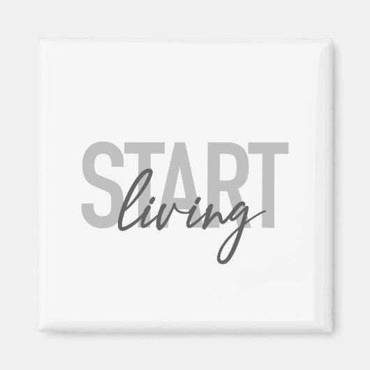 Moderne, einfache, coole urbane Typografie Leben b Magnet (Vorne)