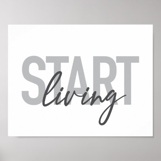 Moderne, einfache, coole urbane Typografie Leben b Poster (Vorne)