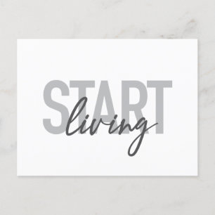 Moderne, einfache, coole urbane Typografie Leben b Postkarte