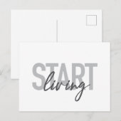 Moderne, einfache, coole urbane Typografie Leben b Postkarte (Vorne/Hinten)