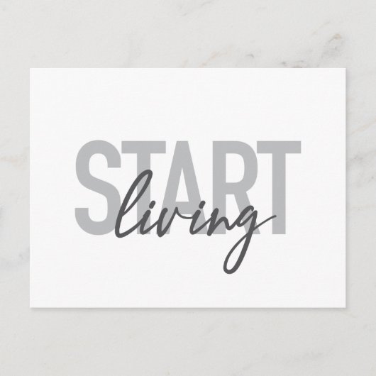 Moderne, einfache, coole urbane Typografie Leben b Postkarte (Vorderseite)