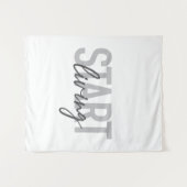 Moderne, einfache, coole urbane Typografie Leben b Wandteppich (Vorderseite (Horizontal))