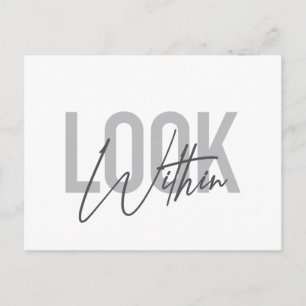 Moderne, einfache, coole urbane Typografie Look Wi Postkarte