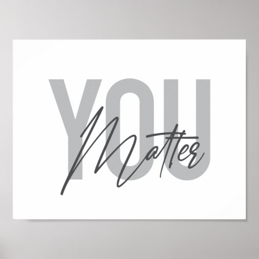 Moderne, einfache, coole urbane Typografie zählt Poster (Vorne)