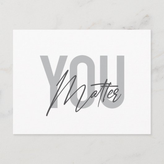 Moderne, einfache, coole urbane Typografie zählt Postkarte (Vorderseite)