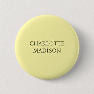 Moderne einfache Creme-Trendy-Minimalist Plain Nam Button