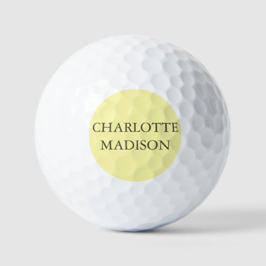 Moderne einfache Creme-Trendy-Minimalist Plain Nam Golfball (Vorderseite)
