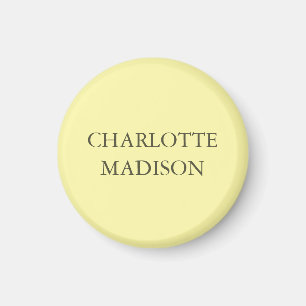 Moderne einfache Creme-Trendy-Minimalist Plain Nam Magnet