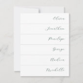 Moderne einfache Cursive Wedding Name Platzkarte (Vorderseite)