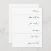 Moderne einfache Cursive Wedding Name Platzkarte (Vorne/Hinten)