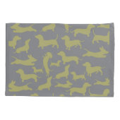 Moderne, einfache Dackel Kissenbezug (Rückseite)