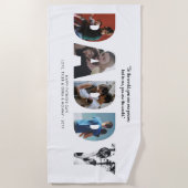 Moderne einfache DADDY Foto Quote Happy Vatertag Strandtuch (Vorderseite)