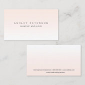 Moderne einfache des Makes-up erröten rosa weißes Visitenkarte (Vorne/Hinten)