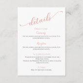 Moderne, einfache Details Hochzeit Begleitkarte (Vorderseite)
