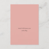 Moderne, einfache Details Hochzeit Begleitkarte (Rückseite)