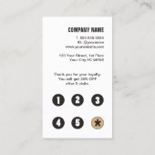 Moderne, einfache, dunkelgraue Imitate Gold Streif Treuekarte (Rückseite)