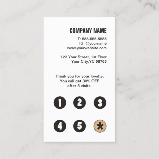 Moderne, einfache, dunkelgraue Imitate Gold Streif Treuekarte (Rückseite)