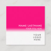 Moderne, einfache Einzigartigkeit Ihres Logos Hell Quadratische Visitenkarte (Vorderseite)