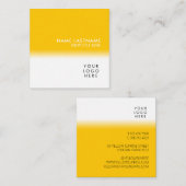 Moderne einfache Einzigartigkeit Ihres Logos hellg Quadratische Visitenkarte (Vorne/Hinten)