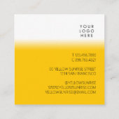 Moderne einfache Einzigartigkeit Ihres Logos hellg Quadratische Visitenkarte (Rückseite)