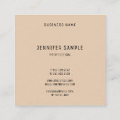 Moderne, einfache Eleganfarben - Vorlage nach Maß Quadratische Visitenkarte (Rückseite)