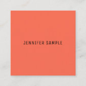 Moderne, einfache Eleganfarben - Vorlage nach Maß Quadratische Visitenkarte (Vorderseite)