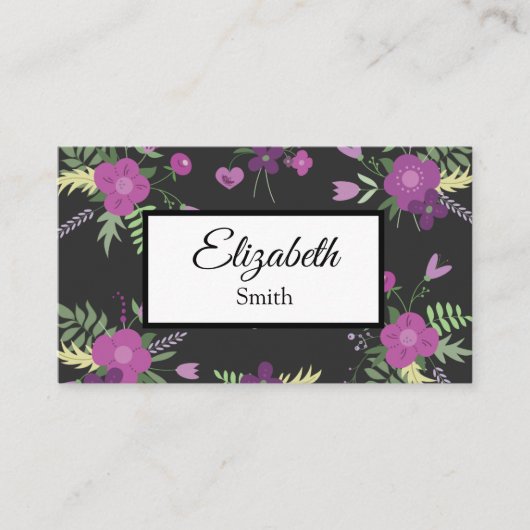 Moderne, einfache Elegant Visitenkarte (Vorderseite)