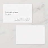 Moderne, einfache Elegant-Vorlage Beruflich trendy Visitenkarte (Vorne/Hinten)