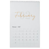 Moderne einfache elegante 2026-Kalender Kalender (Feb 2027)