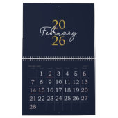 Moderne einfache elegante 2026-Kalender Kalender (Feb 2027)