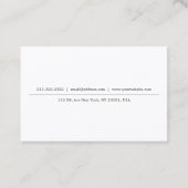 Moderne Einfache Elegante Berufliche Minimalistisc Visitenkarte (Rückseite)