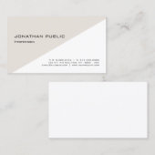 Moderne einfache Elegante Berufliche Vorlage Chic Visitenkarte (Vorne/Hinten)