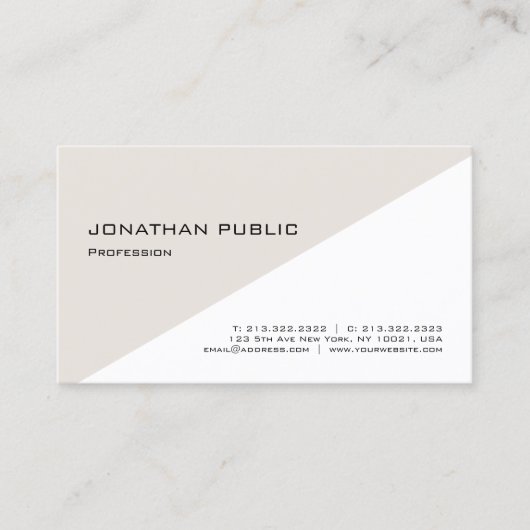 Moderne einfache Elegante Berufliche Vorlage Chic Visitenkarte (Vorderseite)