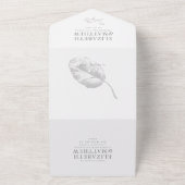 Moderne, einfache, elegante botanische Foliage All In One Einladung (Außenbereich)