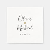 Moderne, einfache, elegante Drehbücher heißen Hoch Serviette (Vorderseite)