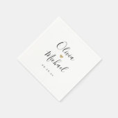 Moderne, einfache, elegante Drehbücher heißen Hoch Serviette (Ecke)