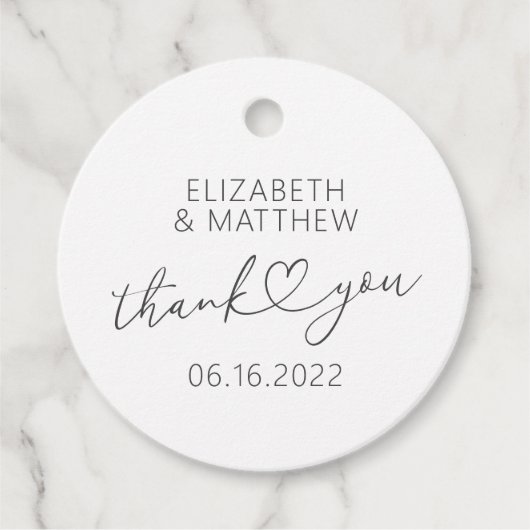 Moderne, einfache Elegante Elegante Geschenkanhänger (Vorderseite)