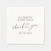 Moderne, einfache Elegante Elegante Serviette (Vorderseite)