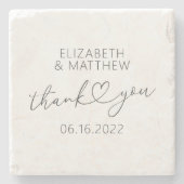 Moderne, einfache Elegante Elegante Steinuntersetzer (Vorderseite)