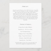 Moderne Einfache Elegante Foto Beerdigung Programm (Rückseite)