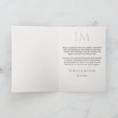 Moderne einfache elegante Foto Hochzeit Danke schö (Innenseite)