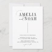 Moderne, einfache Elegante Foto Hochzeit Einladung (Vorderseite)