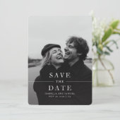 Moderne, einfache, elegante Fotos für Hochzeiten r Einladung (Stehend Vorderseite)