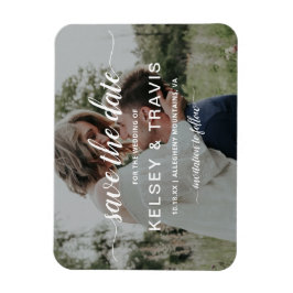 Moderne, einfache, elegante Fotos für Hochzeiten r Magnet