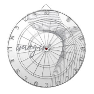 Moderne, einfache, elegante Grafikdesign von Imagi Dartscheibe