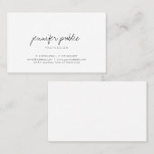 Moderne, einfache, elegante, handgeschriebene Skri Visitenkarte (Vorne/Hinten)