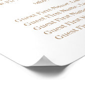 Moderne, einfache, elegante Hochzeitsstift Poster (Ecke)