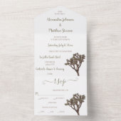 Moderne, einfache, elegante Joshua-Silhouette All In One Einladung (Innen Boden)